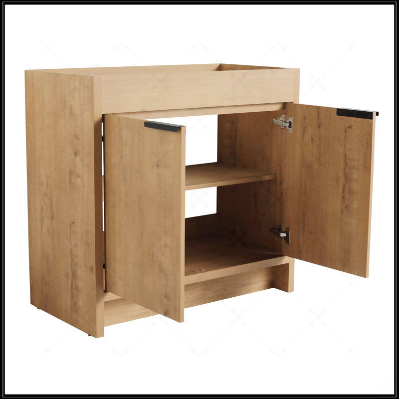Meuble-lavabo autoportant de 36 pouces avec portes à fermeture douce, rangement spacieux et fabrication durable pour les salles de bain modernes
