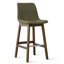 Tabouret de bar 28 po en bois massif à dossier bas 28 po (ensemble de 4)-132042879