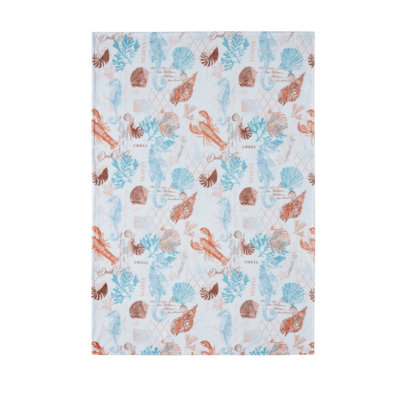 Jeté très doux et moelleux Kate Aurora Bar Harbor Sea Life - 50W x 70L