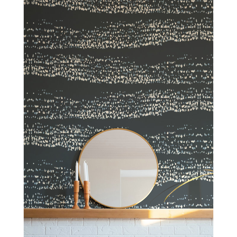 Revel Reflections 10' L x 24" W Wallpaper Tile, Blue Night, Paper, Non-pasted