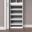 Modular Stackable Shoe Shelf Unit With Adjustable Angled Shelves And Decorative Trim For Closet Organization