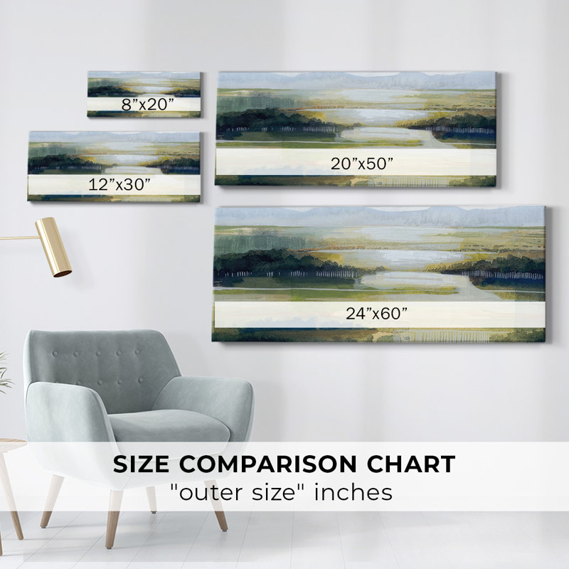 Lime Strata II sur impression sur toile, H 24 po x l 60 po x P 1,5 po