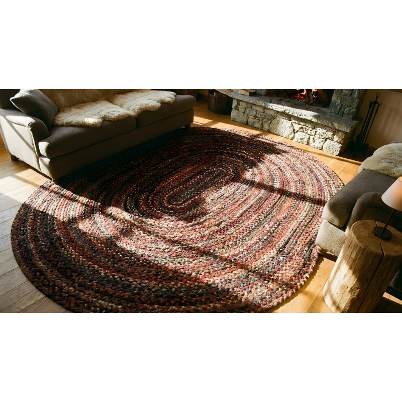 Antique Braided American Allover Multi 1935 Rug
