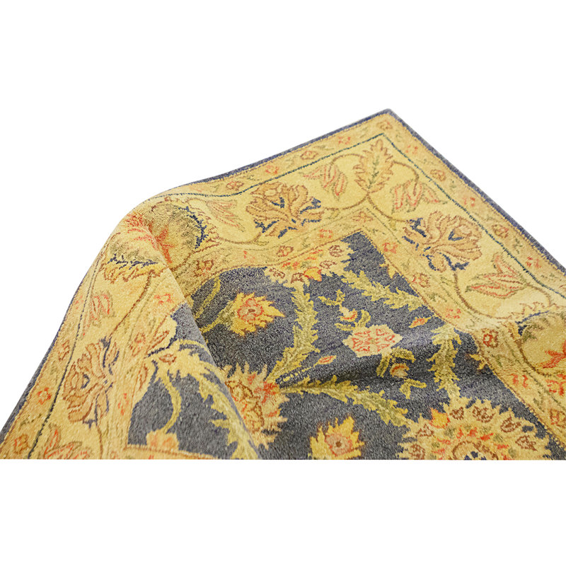 Handmade Silk and Wool Area Rug