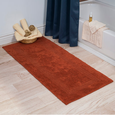 Tapis de bain en coton 60 po x 24 po Ragini - Tapis de bain lavables à la machine pour la salle de bain, la cuisine ou la salle de lavage