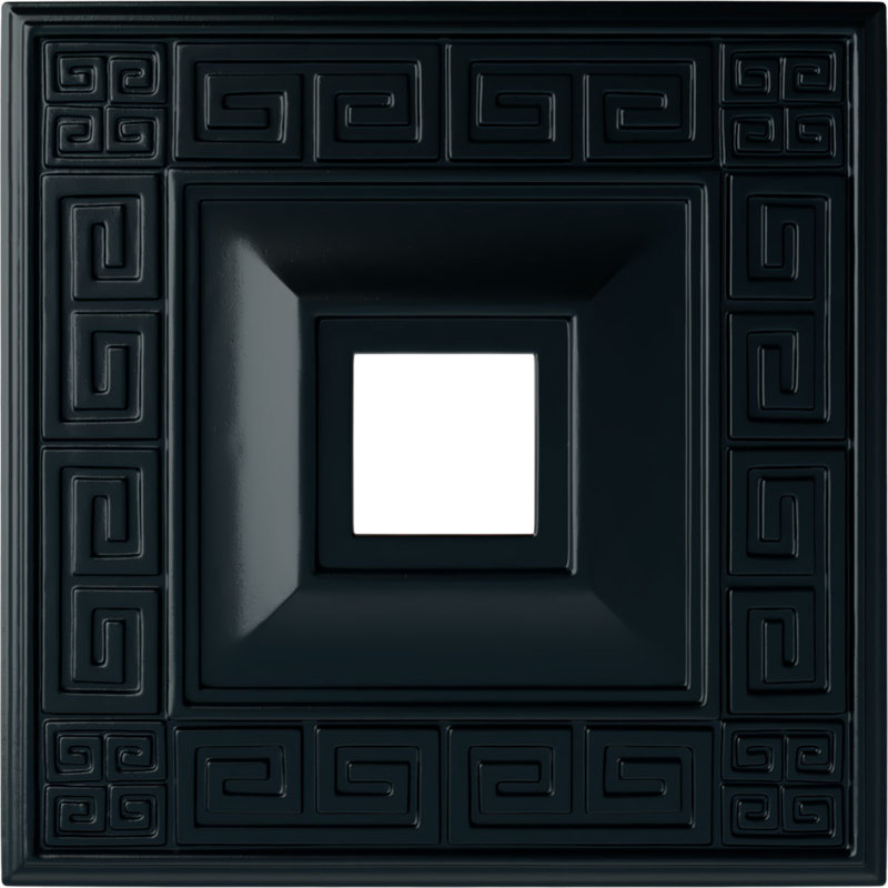 Médaillon de plafond Endurathane Eris, l 18 po x H 18 po x P 3 1/2 po x P 1 1/8 po (convient aux auvents jusqu'à 9 7/8 po), finition de store de nuit peinte à la main