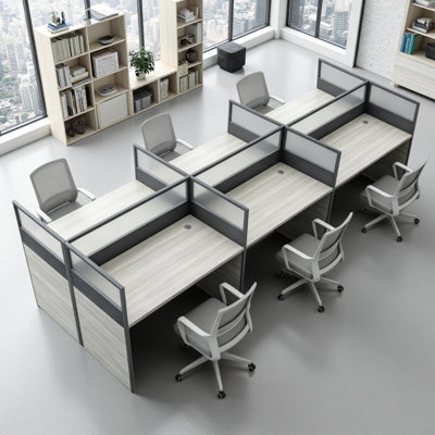 Rectangle 6 Person Office Cubicle Desk,Office Cubi