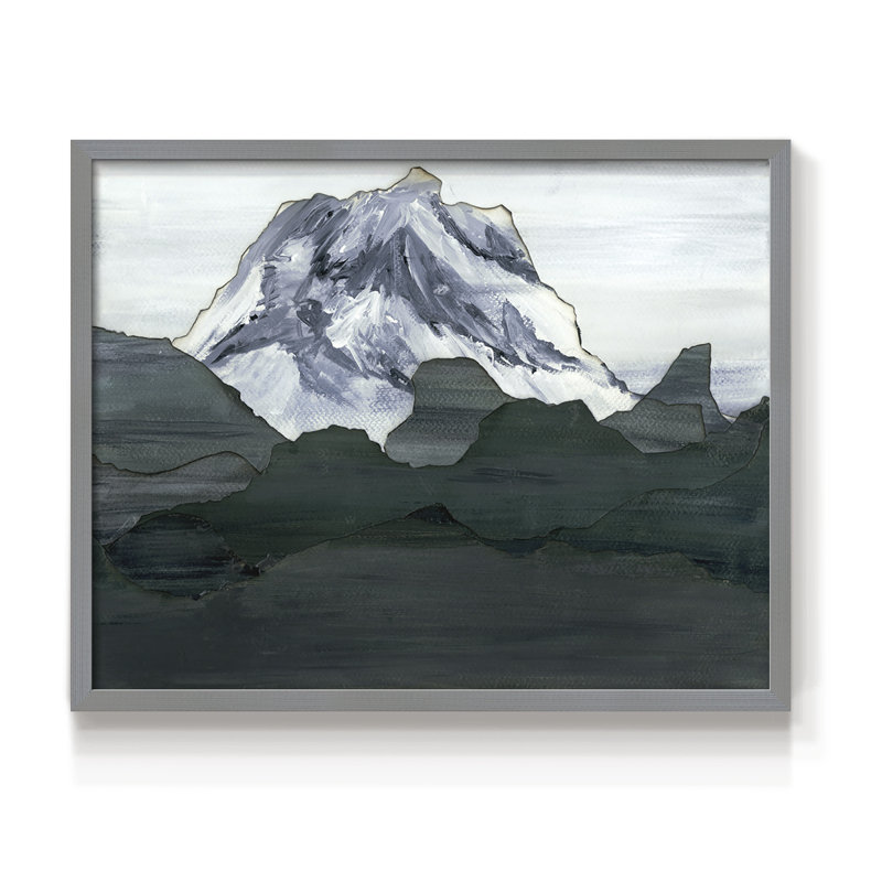 Sommet - impression encadrée - réarmable, Gris, H 16 po x l 20 po