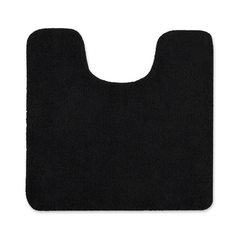 Joyce Microfibre U-Shape Pedestal Mat, Black