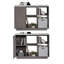 Armoire de rangement décorative au fini gris moderne
