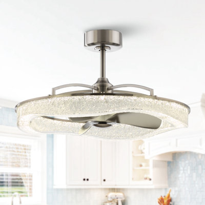 Ventilateur de plafond en cage 32,7 "avec lumières DEL à intensité variable et télécommande