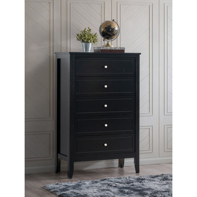 Daniel  5 Drawer Chest  Black