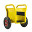 Chariot à panneau robuste, chariot à dalle, deux jolies poignées, pneus en caoutchouc solide de 10 po, super poids de 1000 lb, mouvement tout-terrain pour les panneaux de gypse épais et le matériau de la porte (jaune)
