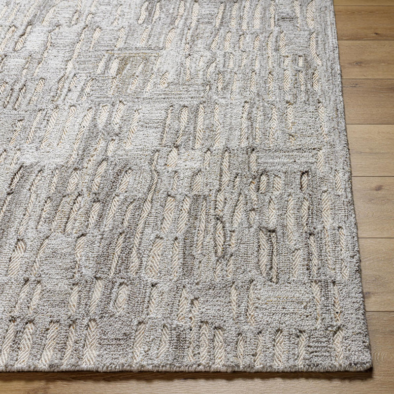 Hand Tufted Abstract Area Rug, Rectangle 5' x 7'6"
