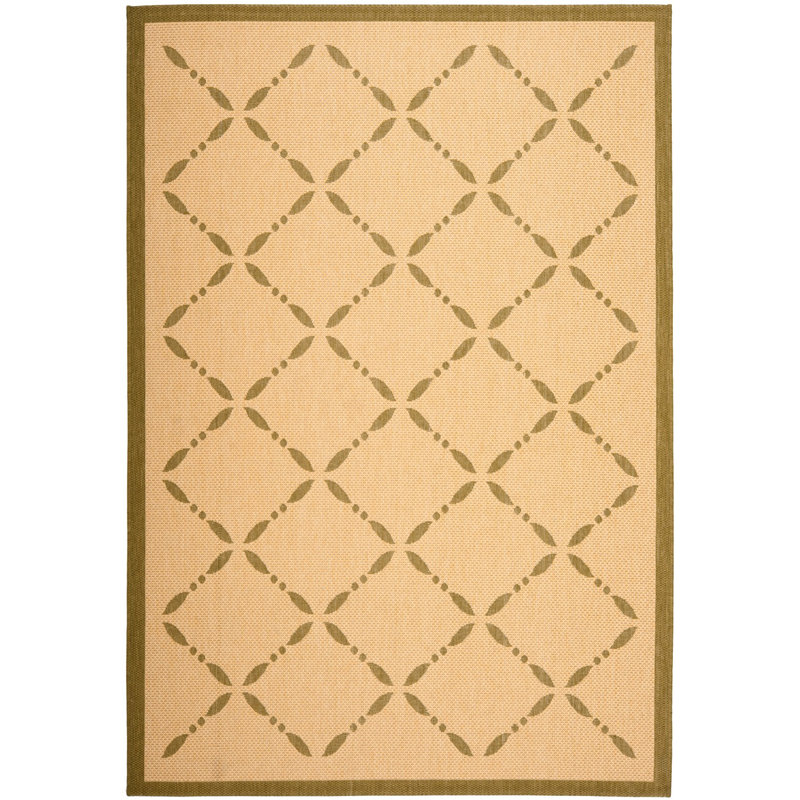 Tapis d'intérieur / extérieur à motif géométrique Coreatha Martha Stewart, Rectangle 2 pi 7 po x 5 pi