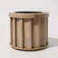 Jardinière ronde en aluminium Strata brun beige avec trou de drainage-229750625