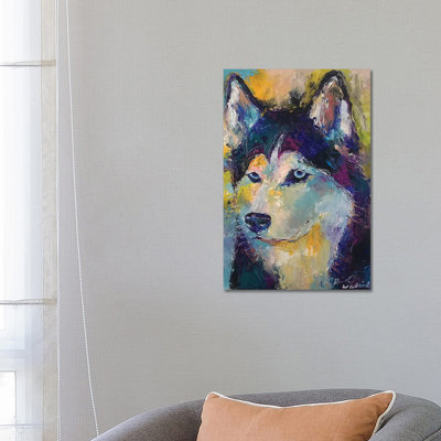 Art Husky by Richard Wallich - Wrapped Canvas Painting