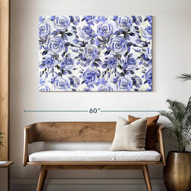 Kerner Blue Roses, 32" H x 48" W