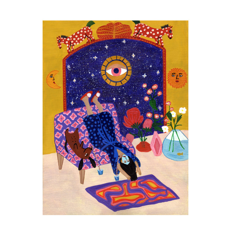«Modern and Contemporary Day Off From Office» sur impression sur toile, H 19 po x l 14 po x P 2 po