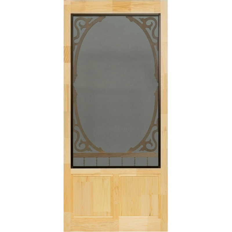 Unfinished Pine Slab Screen Doors, 79.75" H x 35.75" W x 1.38" D