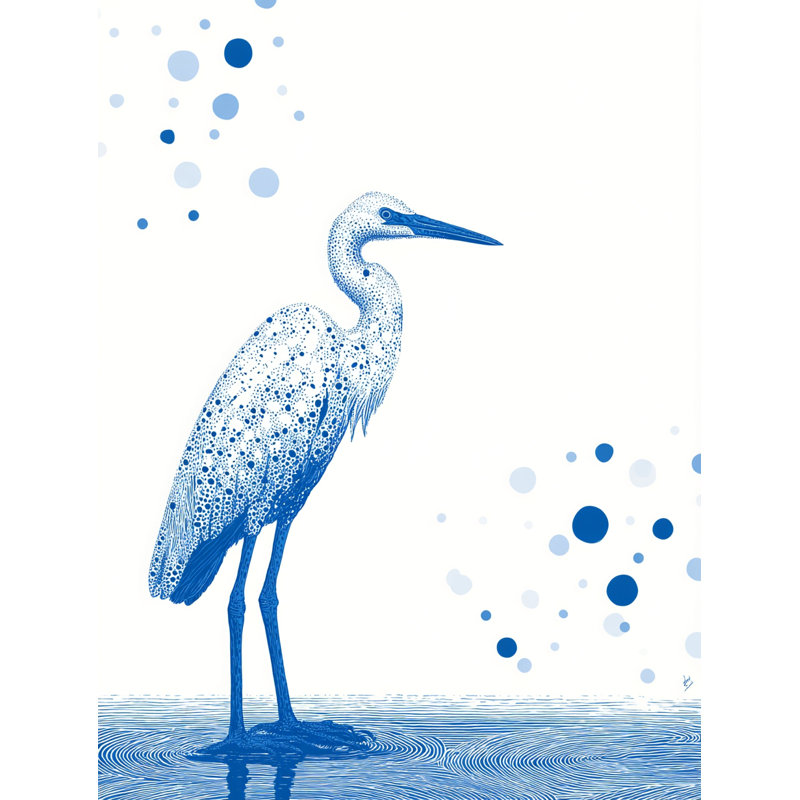 Indigo Tidal Pause Wrapped Canvas Wall Art