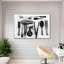 Outils de salon de coiffure noir sur toile-171761453