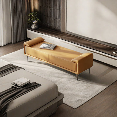 Banc rembourré en microfibre Ingerid