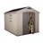 Keter Factor 8x11 ft. Durable Resin Outdoor Storage Shed With Floor and Double Doors for Garden Patio Furniture and Tools