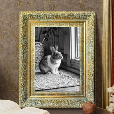 Cadre photo confortable avec profil décoratif 8 pi x 10 po 1PC or antique