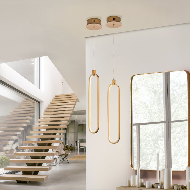 Cadwell 1 - Light LED Unique/Statement Pendant, Gold