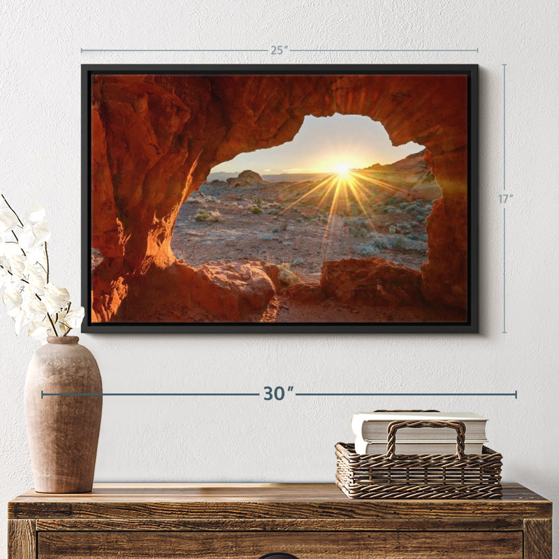 Nature «Red Rock Canyon Sunrise Wall Art», H 17 po x l 25 po
