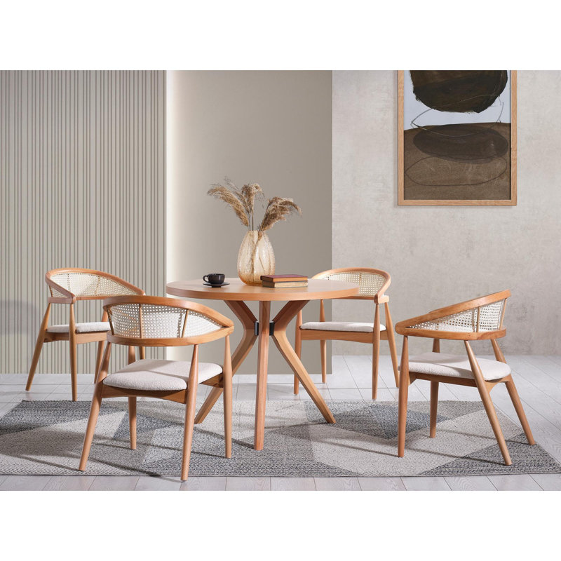 Ferro Beech Round Dining Table