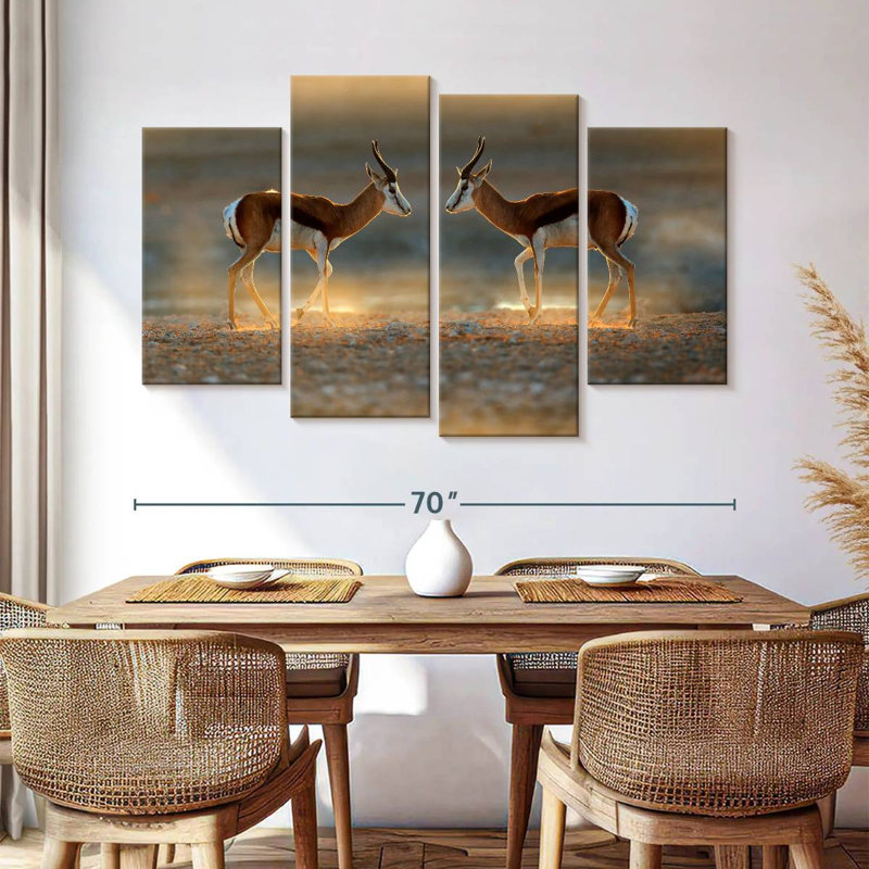 Brampt Springbok Antelopes, 42" H x 68" W