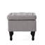 Couvercle contemporain attrayant gris avec élément et rangement pratique