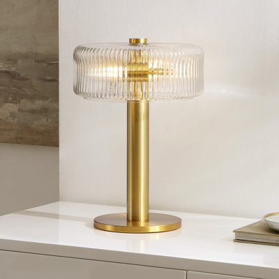 Richmon 17 Inch Glass/Metal Table Lamp