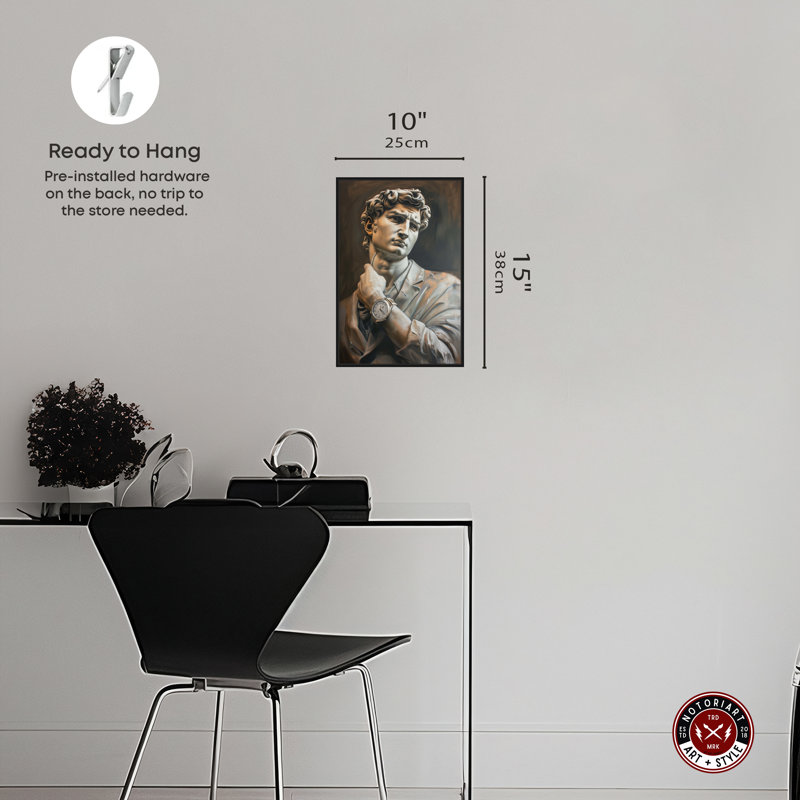 Classy Sculpture Black Framed Canvas Wall Art, 16" x 11"