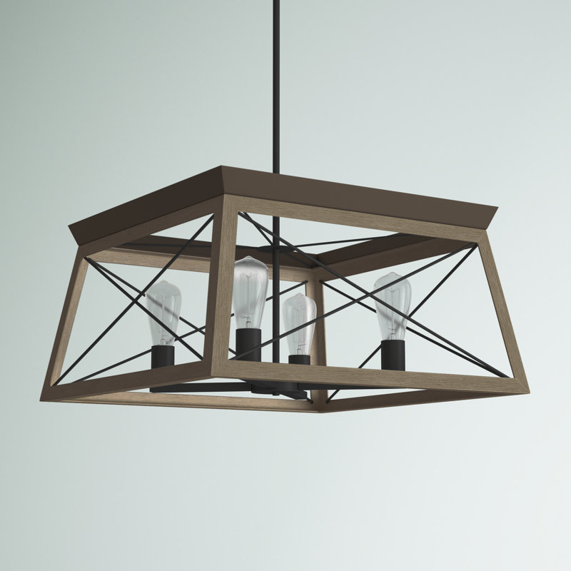 Uschi 4 - Light Dimmable Cage Chandelier, Antique Bronze