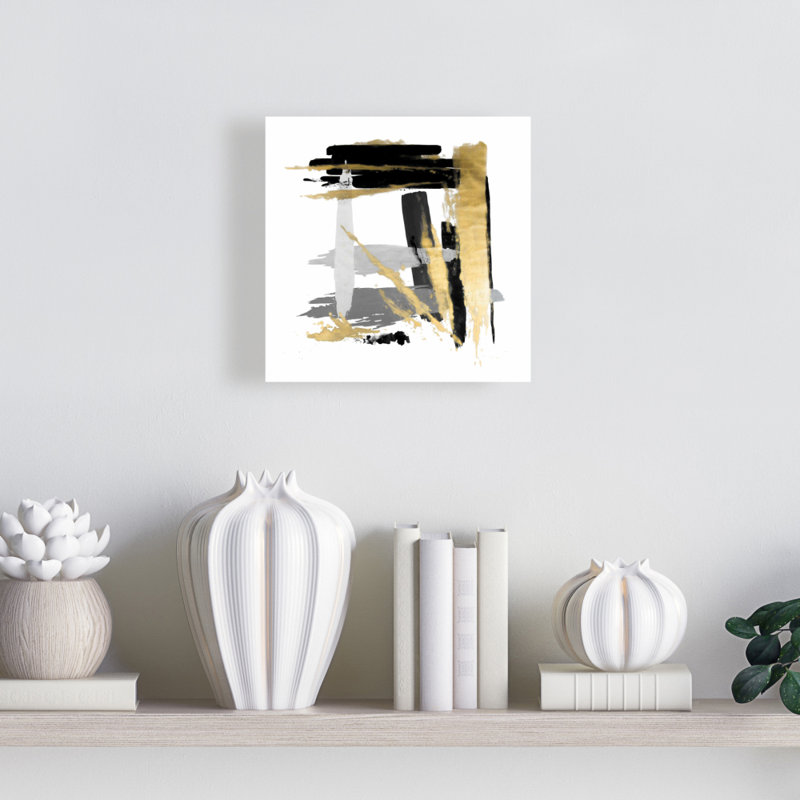 Coups de pinceau sur toile abstraite grise | Art moderne de décoration intérieure