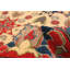 Tapis d’une surface en laine ivoire/rouge 8 pi x 9 pi 11 po à la main noué la 2010 Pastorella