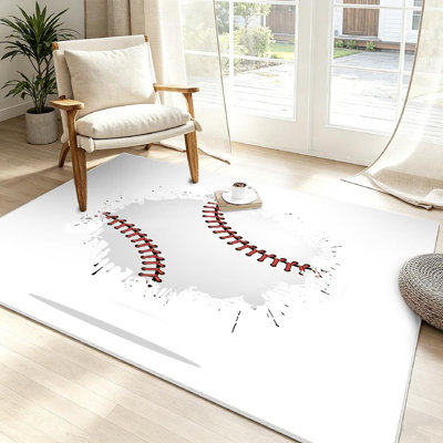 Tapis d'intérieur blanc lavable à la machine
