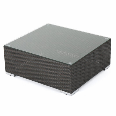 Patio Table W/Glass Kd(Mbrn +Alu)