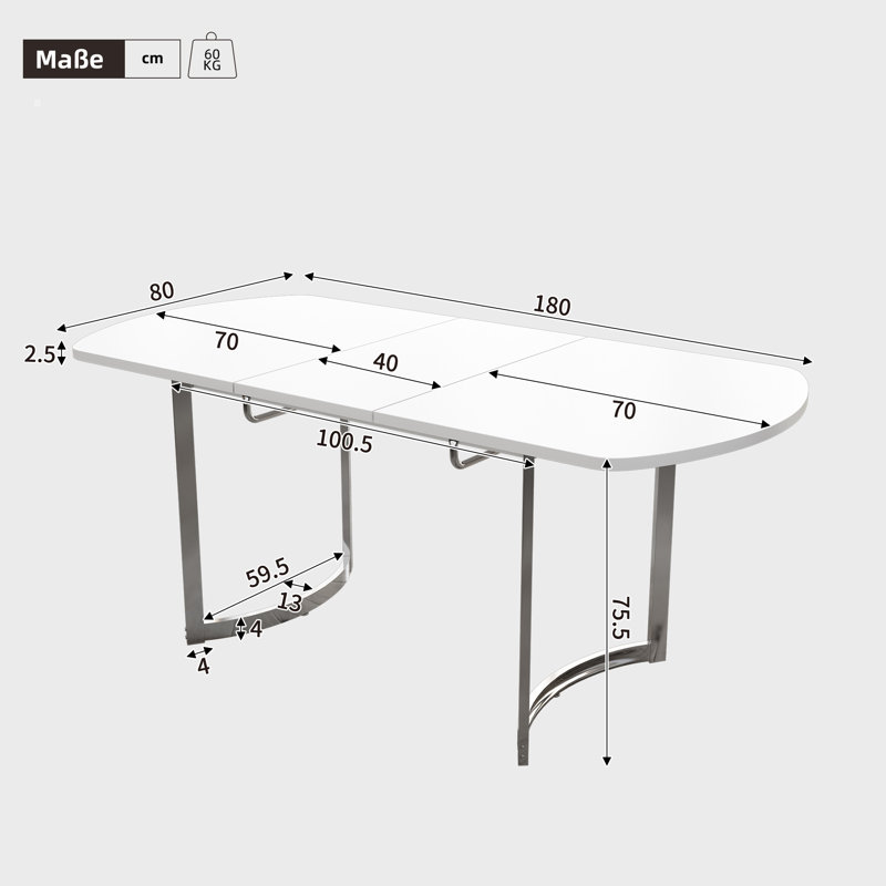 Dashonte Extendable Oval Metal Base Dining Table