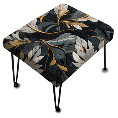 Tribal Essence Marble Pattern II - Marble Rectangle Ottoman