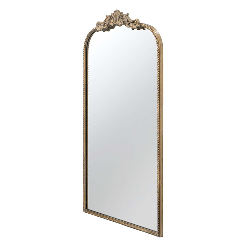 Arch Mirror, Baroque Inspired Wall Decor, Gold,  24" x 42"