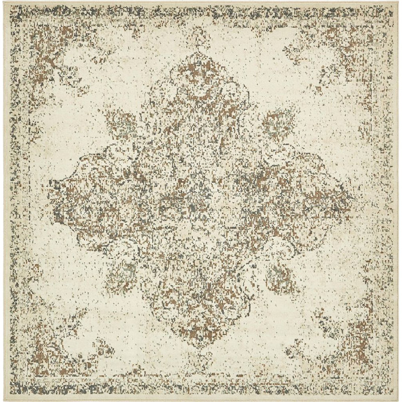 Torvis Abstract Indoor Rug, Square 8'
