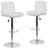 Nusbaum Vinyl Adjustable Height Barstool with Rolled Seat and Chrome Base-628948601