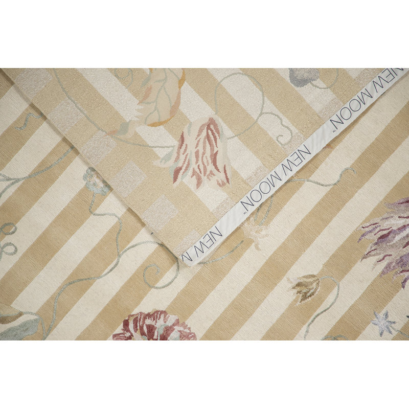 Hand Knotted Floral Area Rug, Rectangle 4' x 6'