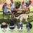 Extra-Wide Folding Patio Chair with High Back & Integrated Cup Holder, Heavy-Duty Portable Lounge Chair for Backyard & Porch, Black