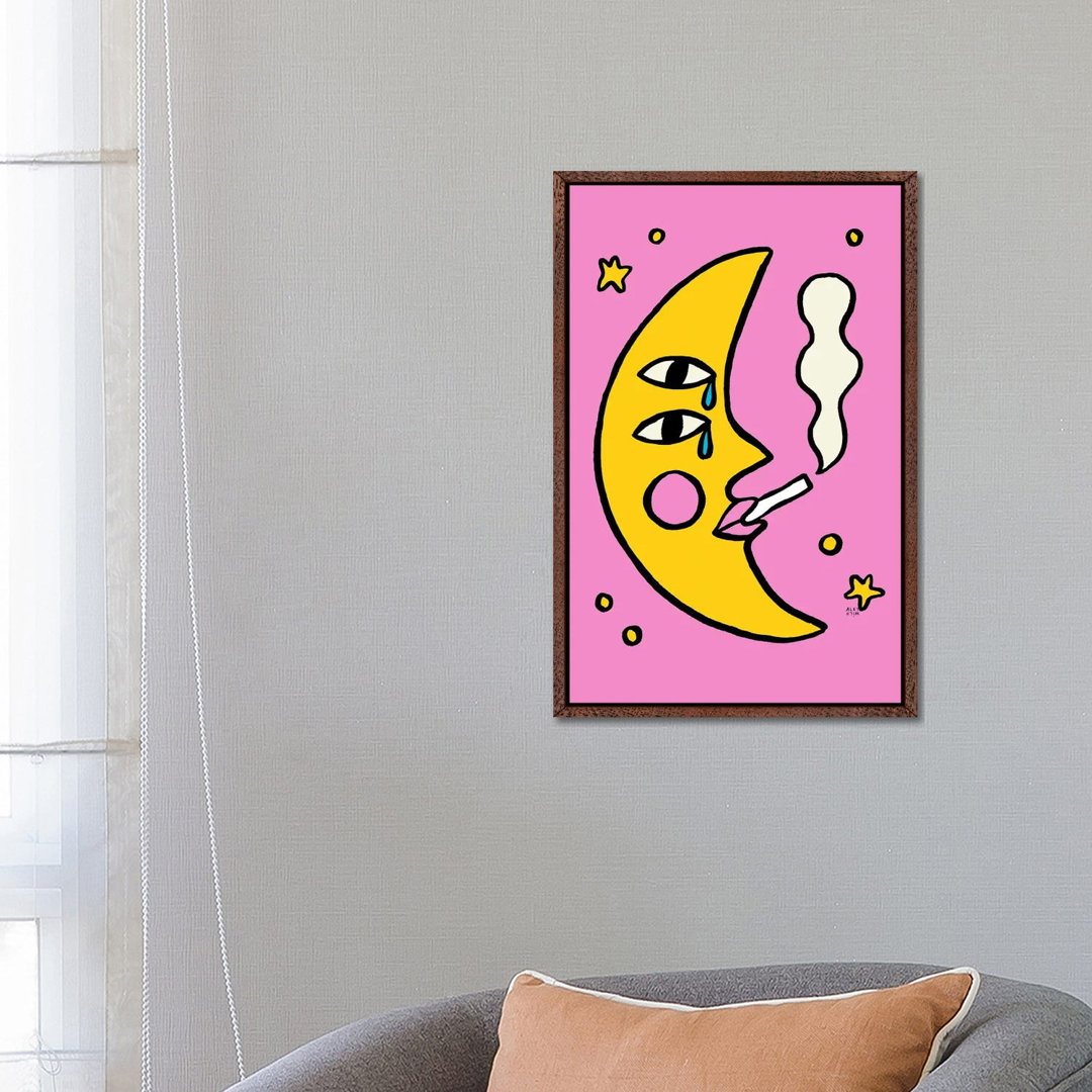 Sassy Moon von Aley Wild - Galerie-verpackte Leinwand Giclée auf Leinwand