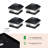 Black Low Voltage Solar Powered Integrated LED Fence Post Cap Light 6 In. X 6 In. Pack